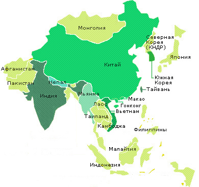Восточная азия китай. Государства Восточной Азии на карте. Карта Юго Восточная Азия и Индия. Северо Восточная Азия на карте. Юго Восточная Азия карта региона.